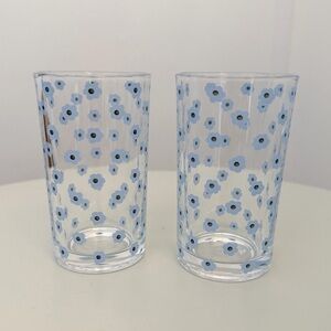 Simons Maison Blue Flower Printed Glasses